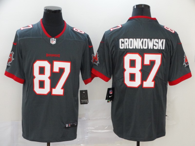 Men's Tampa Bay Buccaneers #87 Rob Gronkowski New Grey Vapor Untouchable Limited Stitched NFL Jersey